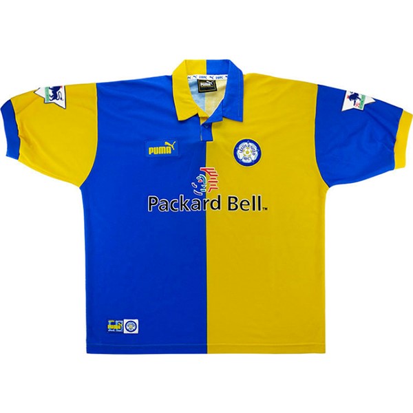 Tailandia Camiseta Leeds United 1ª Kit Retro 1998 1999 Amarillo